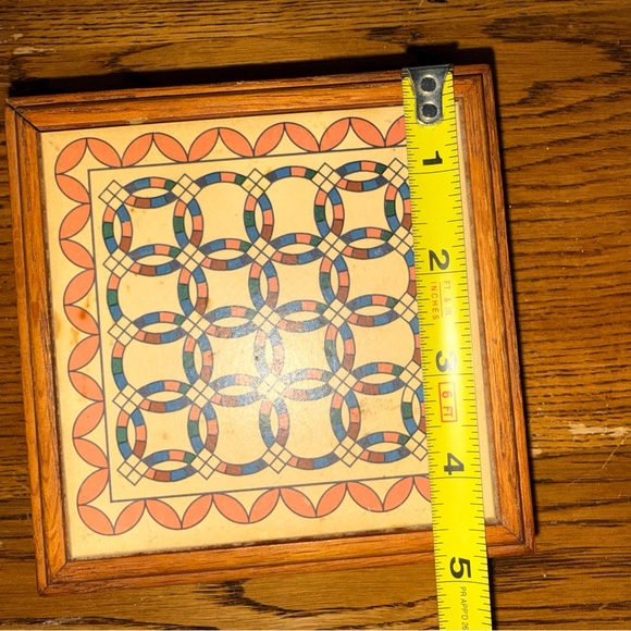 Wooden Jewelry Organizer with Double Wedding Quilt Design - Picture 12 of 14